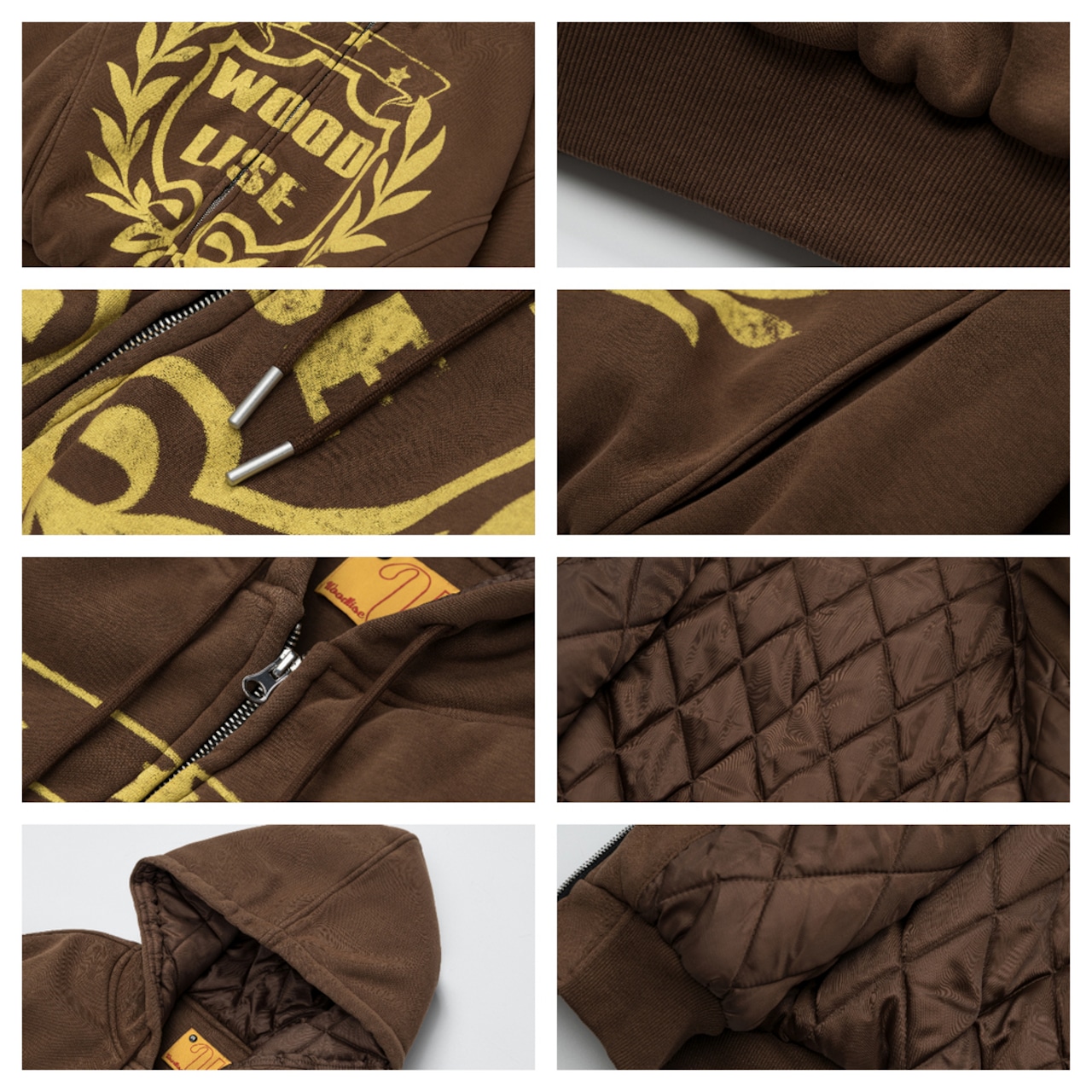 【暖かさUP】WOODLISEジップパーカー中綿ジャケット T1948