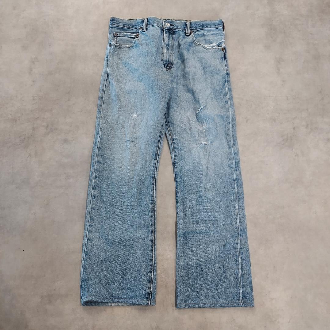 リーバイス517 Levis W35 フレアブーツ 青 古着 ボトム 22061