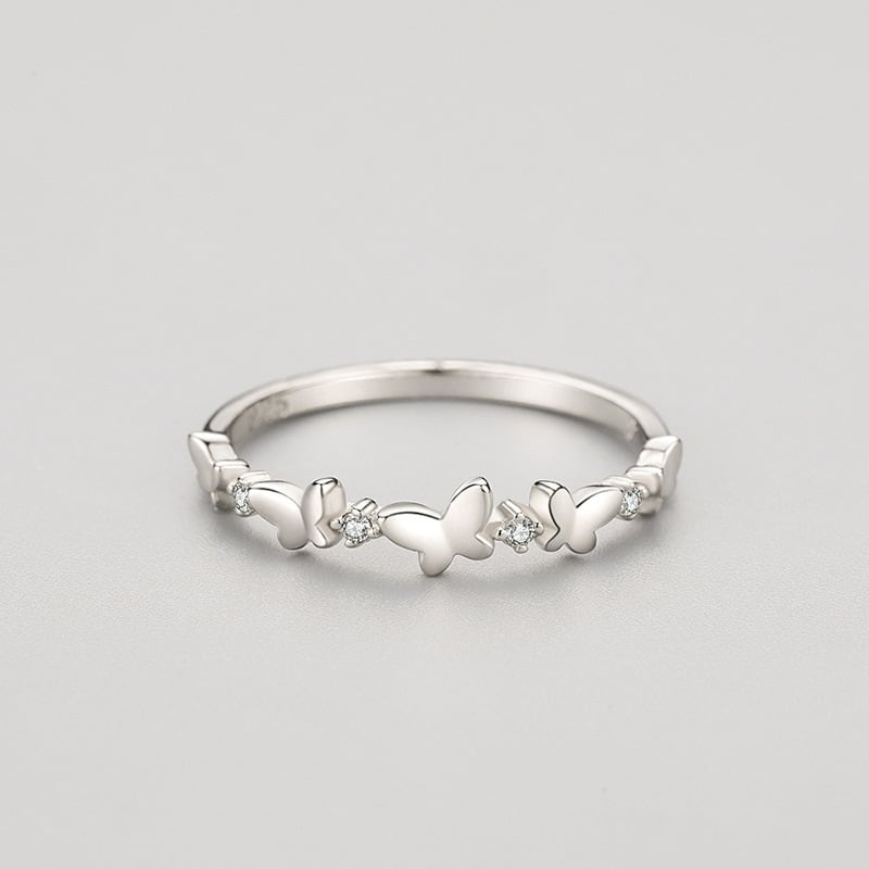 Porte 蝶モチーフ シルバーリング ゼフィリティスモルフォ 蝶の翅 シルバー 925 リング 指輪
