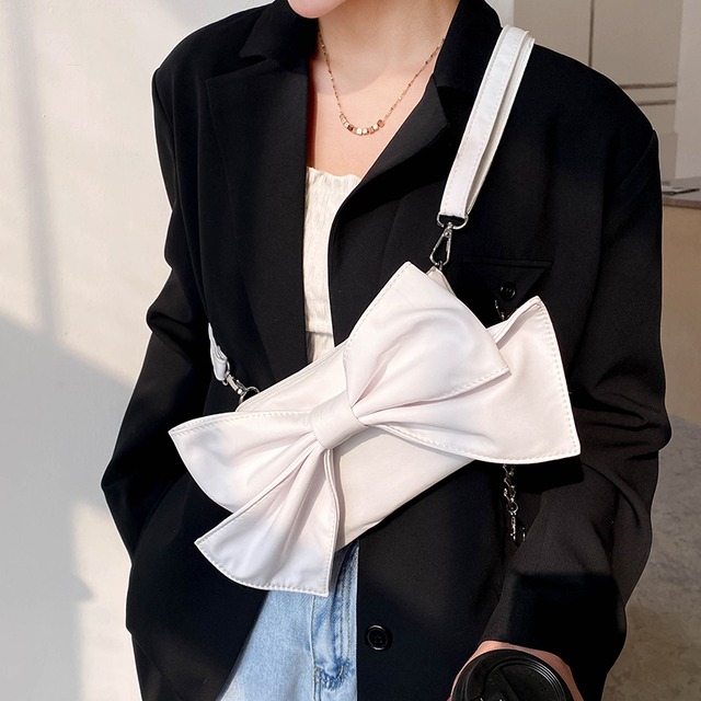 リボンワンショルダー 大人ガーリー スウィート キュート カジュアル メッセンジャーバッグ Tiancai_Wing_Bag60662974869