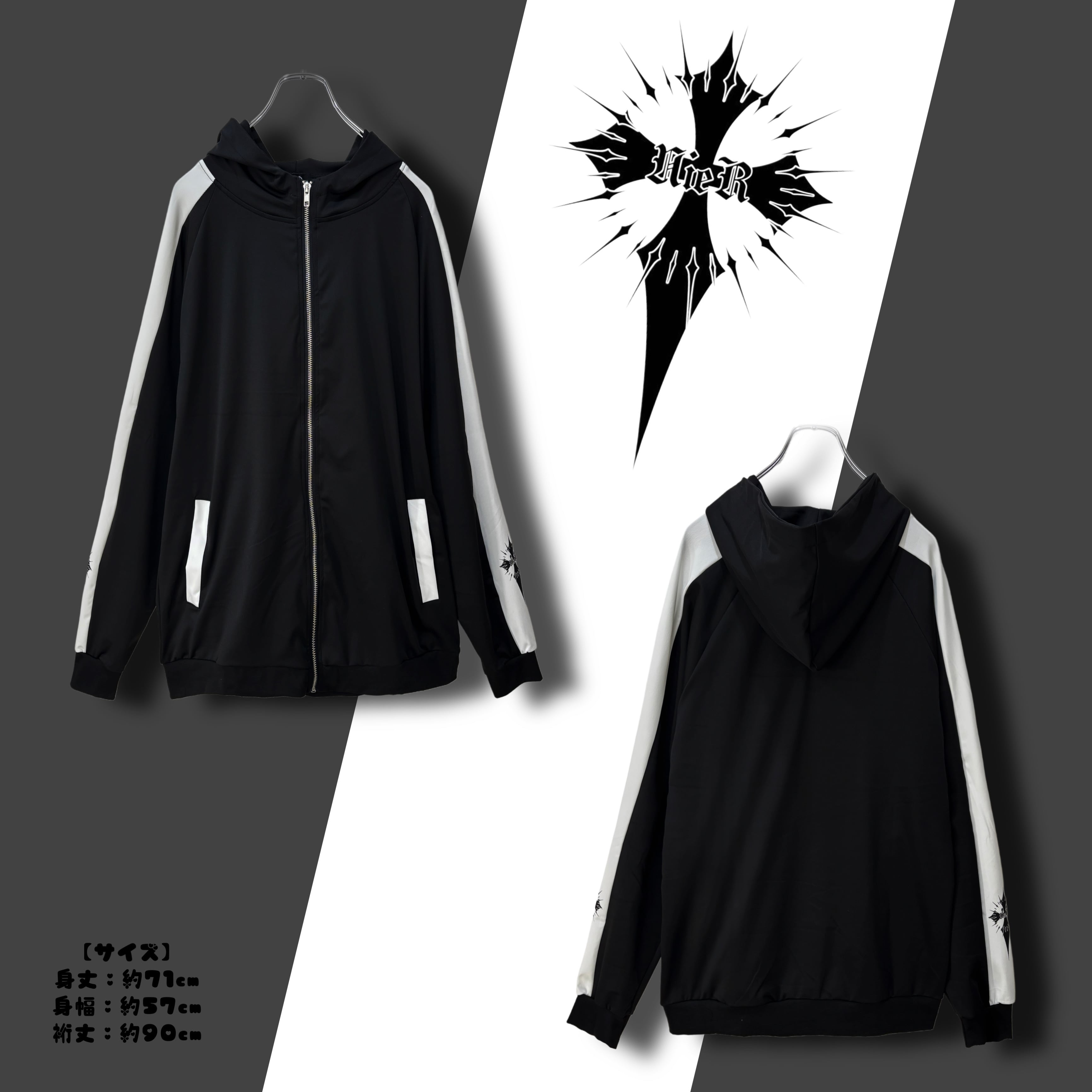 WHITE LINE ZIP OUTER【CROSS】 | NIER CLOTHING