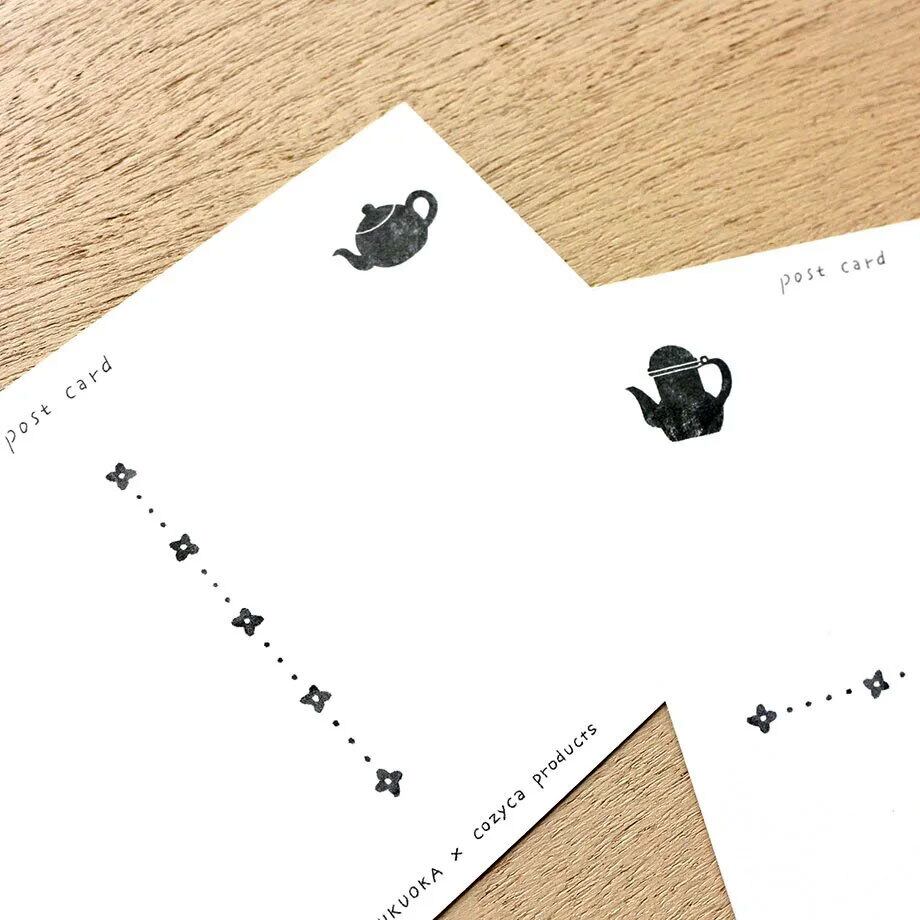 福岡麻利子 はがき箋10枚入り TEA TIME ポストカード ハガキ