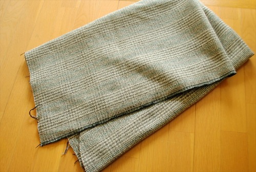 ベルギー買い付け ツイード ウール ファブリック 160x107cm デッドストック はぎれ テキスタイル アンティーク ig2212