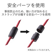 エレコム ストラップ ネックストラップ 携帯 スマホ 30cm-50cm長さ調節可能 [手帳型ケースなどと合わせやすいソフトレザー] 丸紐タイプ ブラック P-STN04BK
