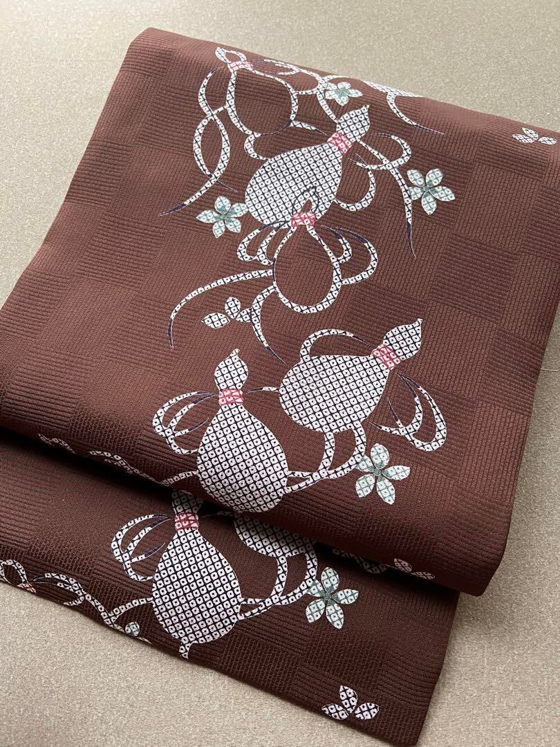 美品‼️名古屋帯／もみじ刺繍・疋田絞り 楽天市場】疋田絞りに手刺繍