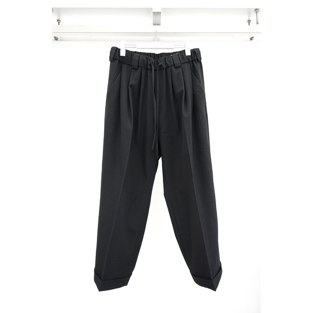 [Blanc YM] (ブランワイエム) BL-23A-WET Wide Easy Trousers (Black)