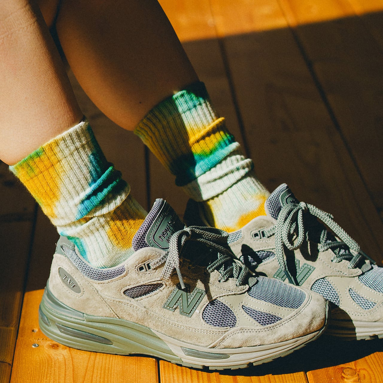 Tie Dye Long Socks（Green） | NODAL