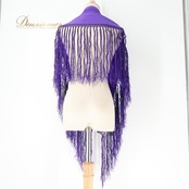 フラメンコ 衣装 Artesanía Textil S.L シージョ ピキージョ パープル系 紫 トライアングル 三角形 無地 光沢 フレコ フリンジ ダンス パーティ 発表会 飾り 装飾 装飾衣装 舞台衣装 コスチューム ステージ