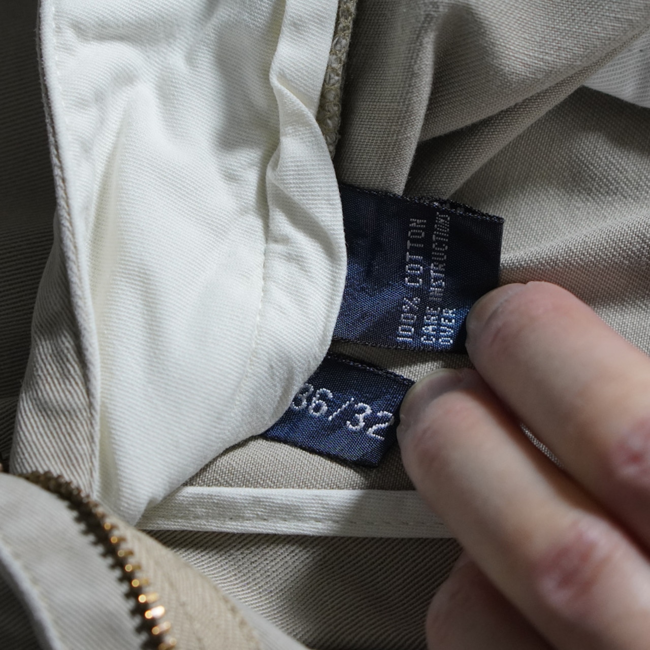 Polo by Ralph Lauren POLO CHINO "ANDREW" beige W35L31 古着 - 12