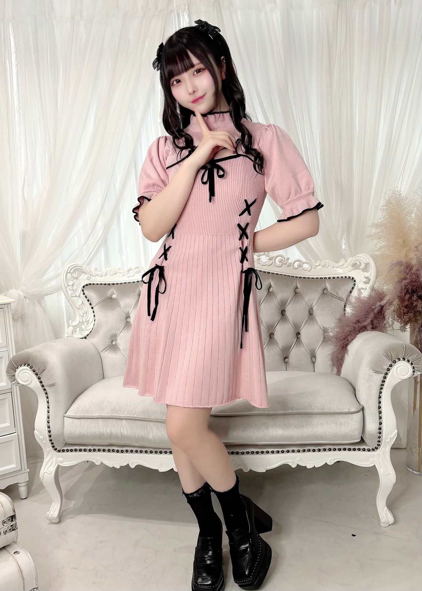 Manon Tokyo ニット ワンピース 黒 MANON TOKYOマノントーキョー