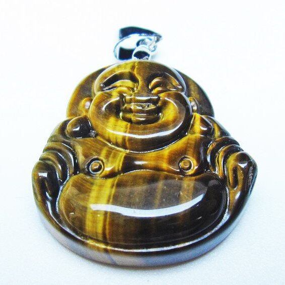 イエロータイガーアイ ペンダント 布袋様 タイガーアイ 一点物 メール便可 [M便 1/20] 112-11431