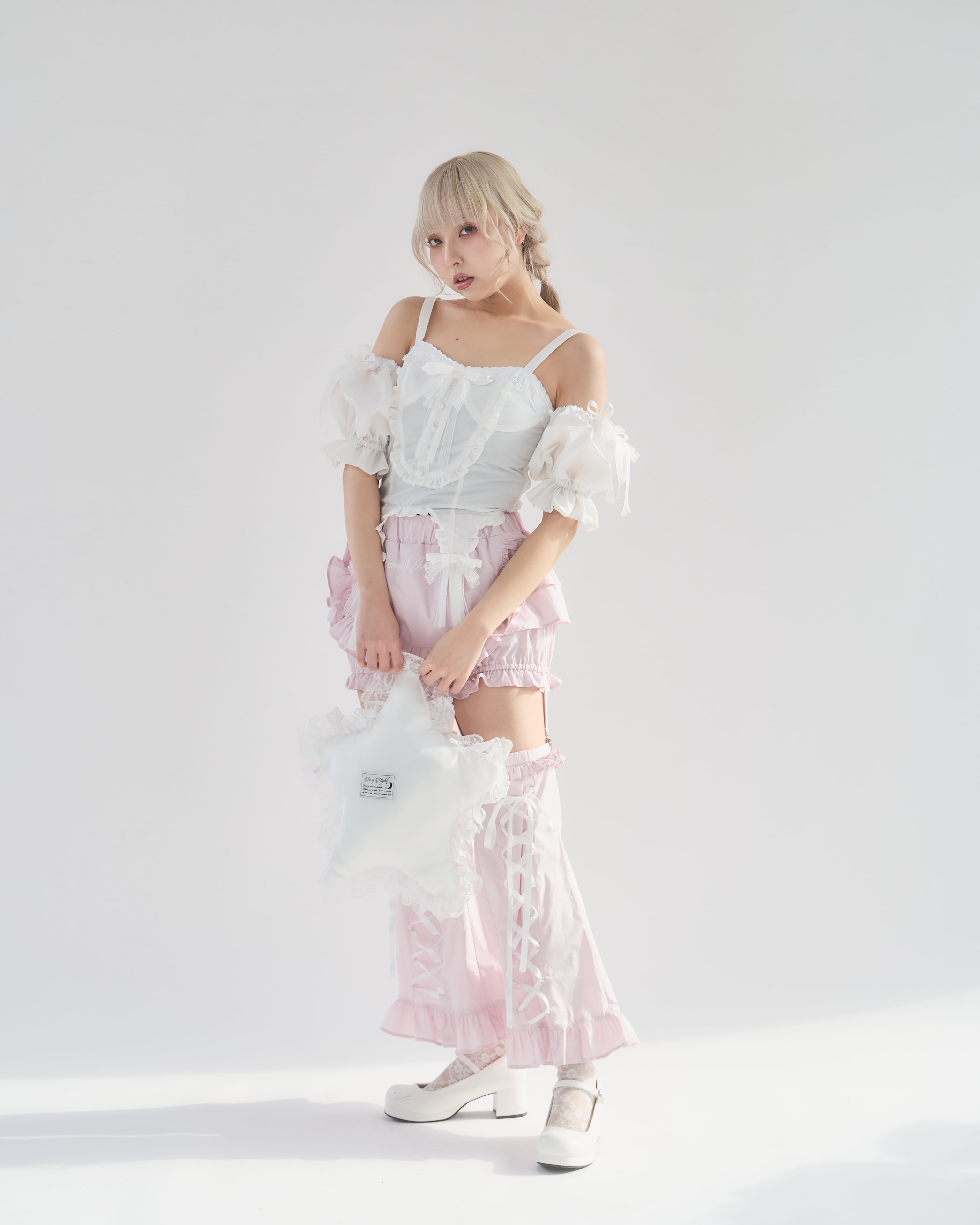 Starry⭐︎バイカラーリボンブラウス | lilLilly official webstore