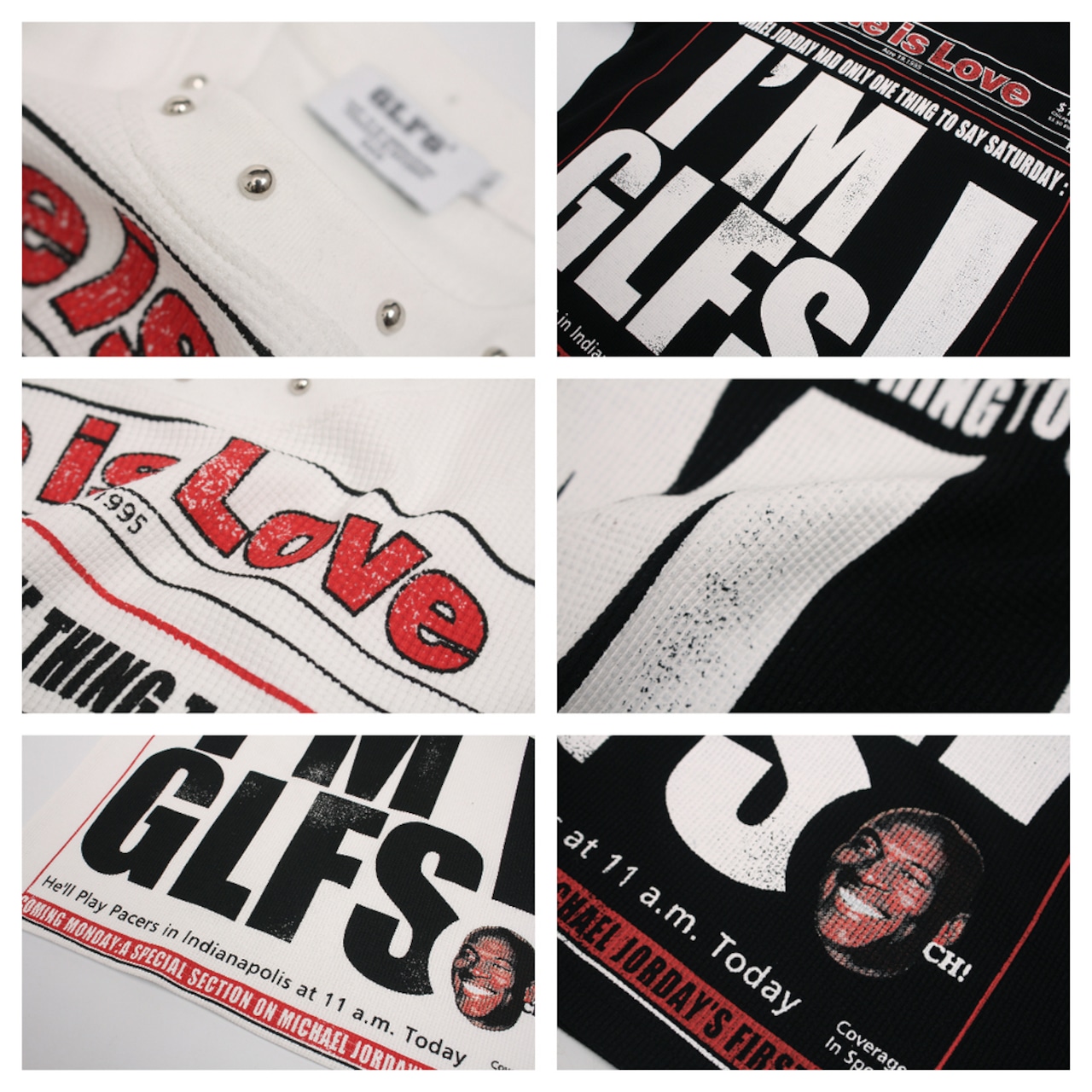 VINTAGE ストリート Hate is loveワッフル Tシャツ T2075