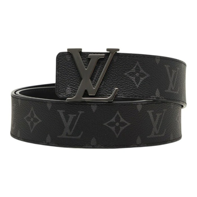 ルイ ヴィトン モノグラム エクリプス ベルト LV イニシャル 40MM リバーシブル サイズ：95/38 M9043T ブラック レザー メンズ LOUIS VUITTON 【中古】