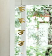 BRASS hanging garland (bird)