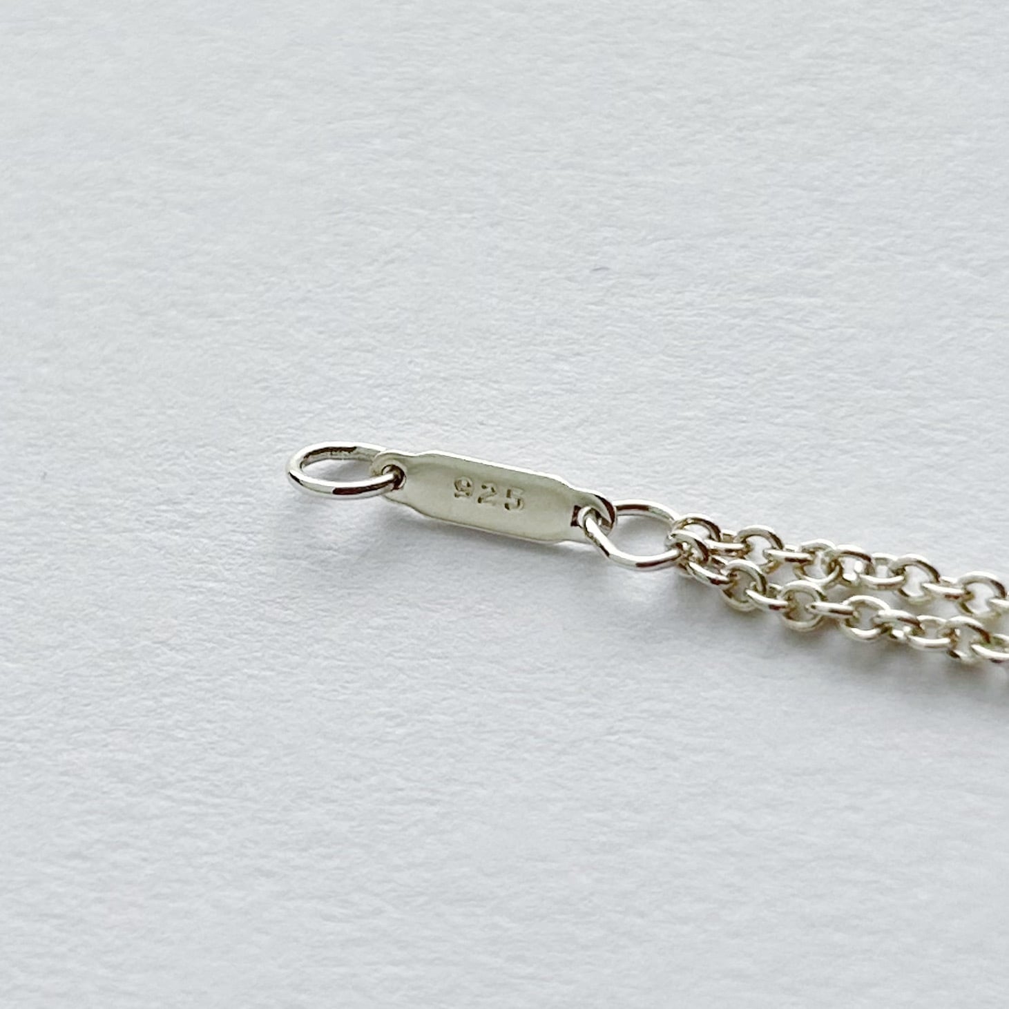T7058】Tiffany&Co. infinity double chain necklace/silver925