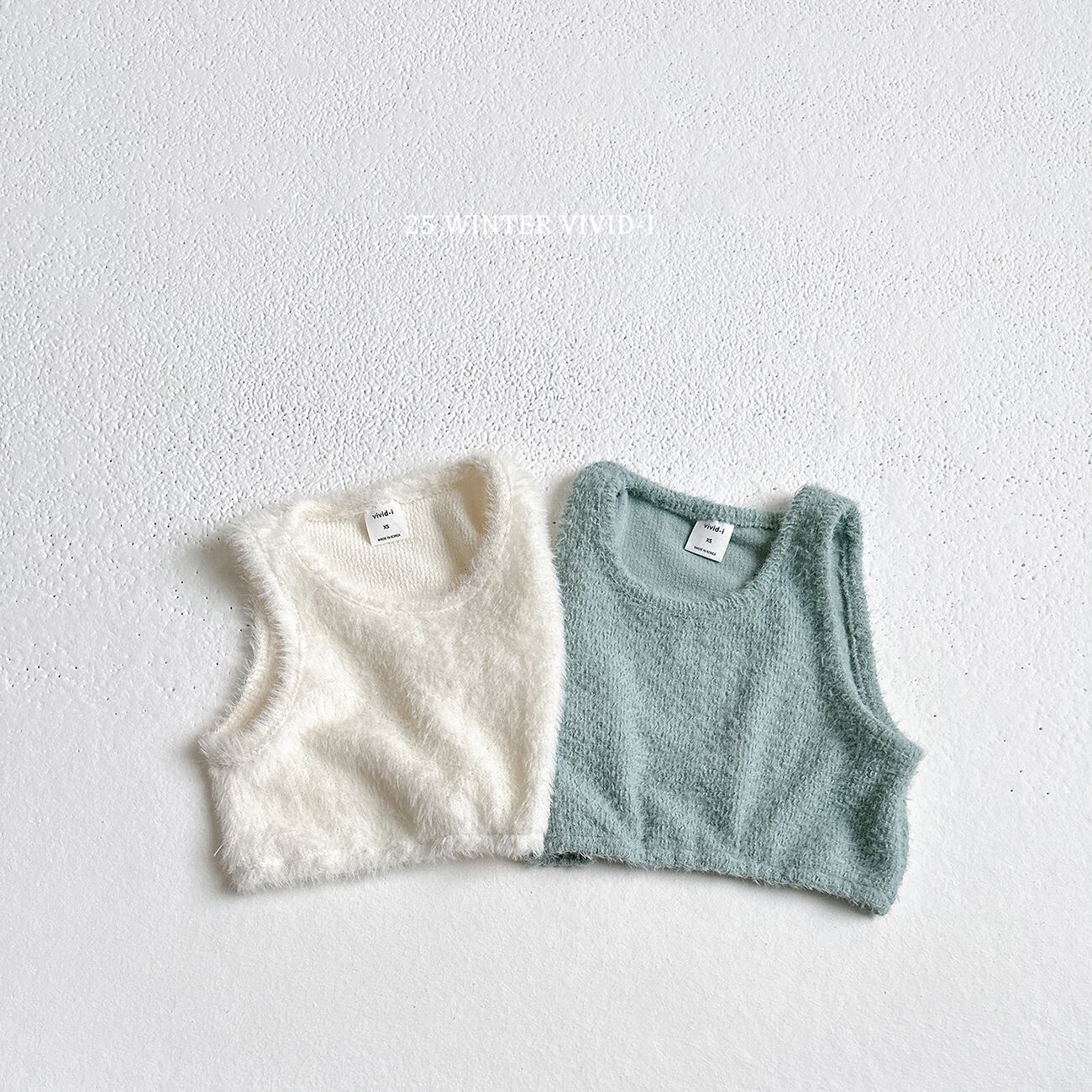 soft fuzzy knit vest【VIVID】※12月下旬〜1月上旬発送予定