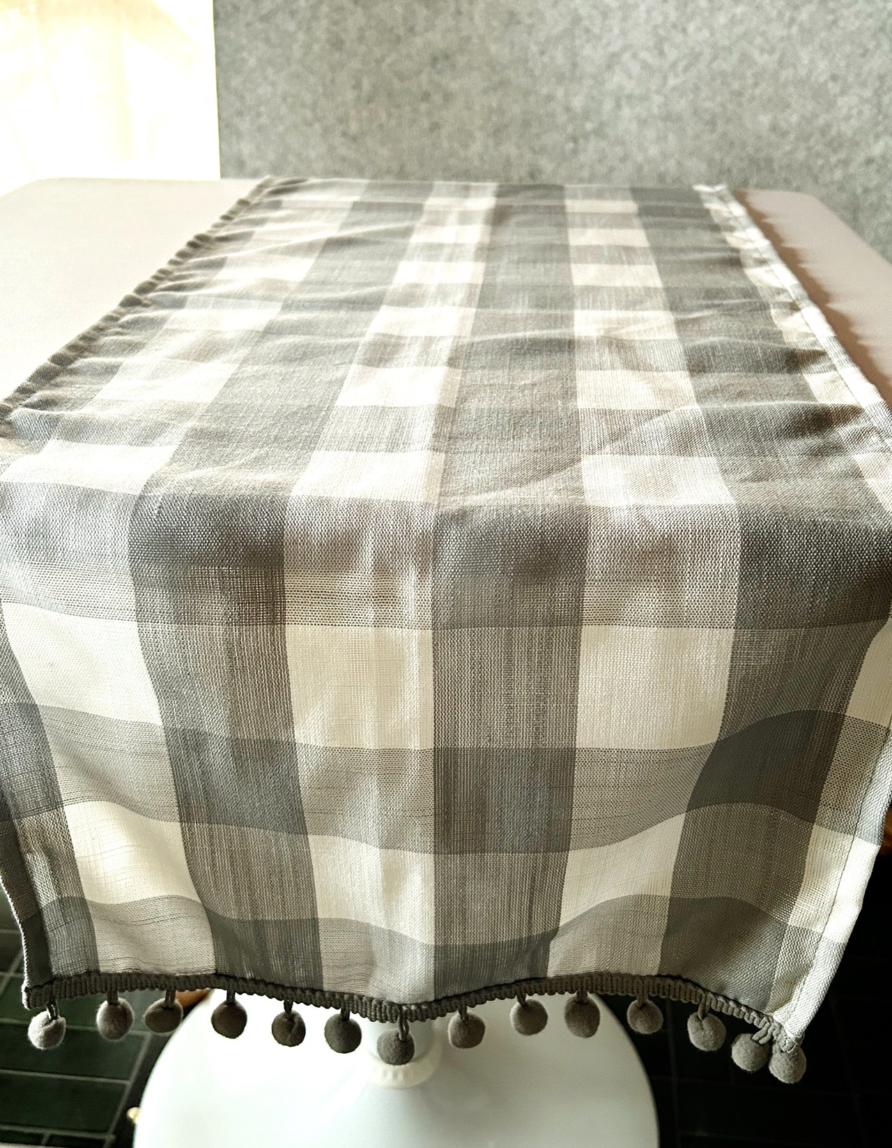 チェック柄テーブルランナー