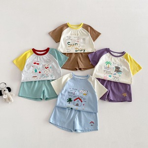 【BABY&KID】夏新作　カラーバリセットアップ