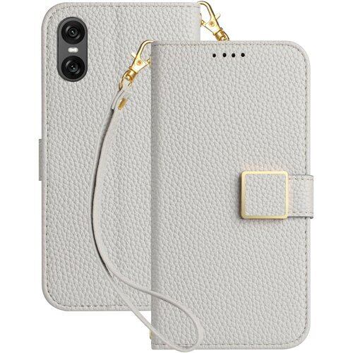 Deeaar Xperia 10 VI ケース手帳型 人気 スマホケース エクスペリア 10 vi 財布型 カバー ソニー 10 vi カードポケット付き 軽量 薄型 全面保護 カード収納 スタンド機能 横置きスタンド機能 高級PUレザー 上質な手触り 擦り傷防止 ケース Xperia 10 VI SO-52E SOG14 6.1 inch対応 - グレー 2605