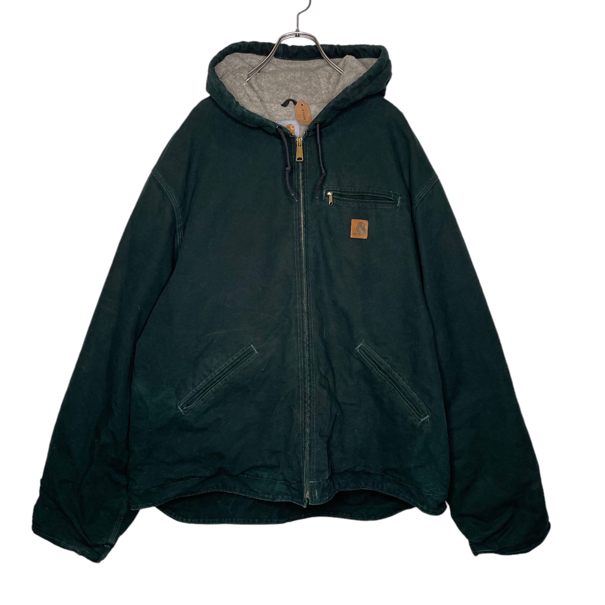 【Made in USA】Carhartt アクティブジャケット　XL ブランドタグ　ポケット　皮パッチ　状態良好　オリーブ |  古着屋OLDGREEN powered by BASE