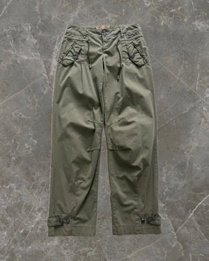 "john galliano" draw code design military pants