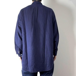 90s Ralph Lauren SILK LINEN shirt L/S BLAKE XL 古着