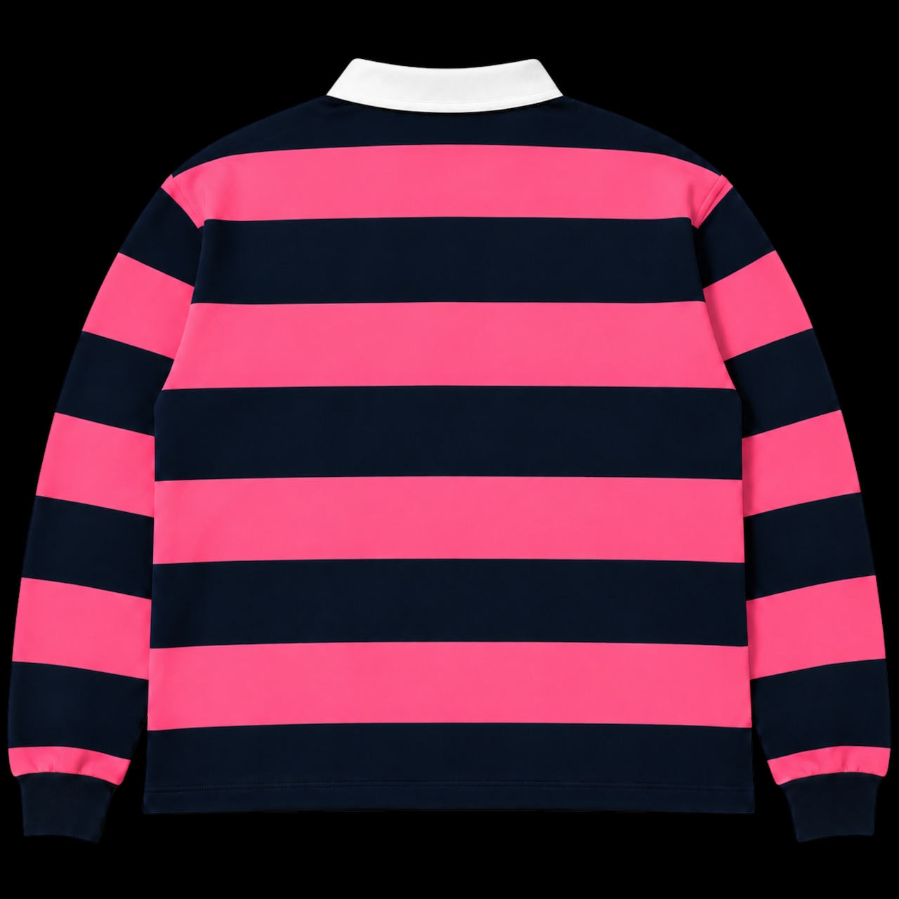 SCRIPT LOGO STRIPED RUGBY POLO SHIRT