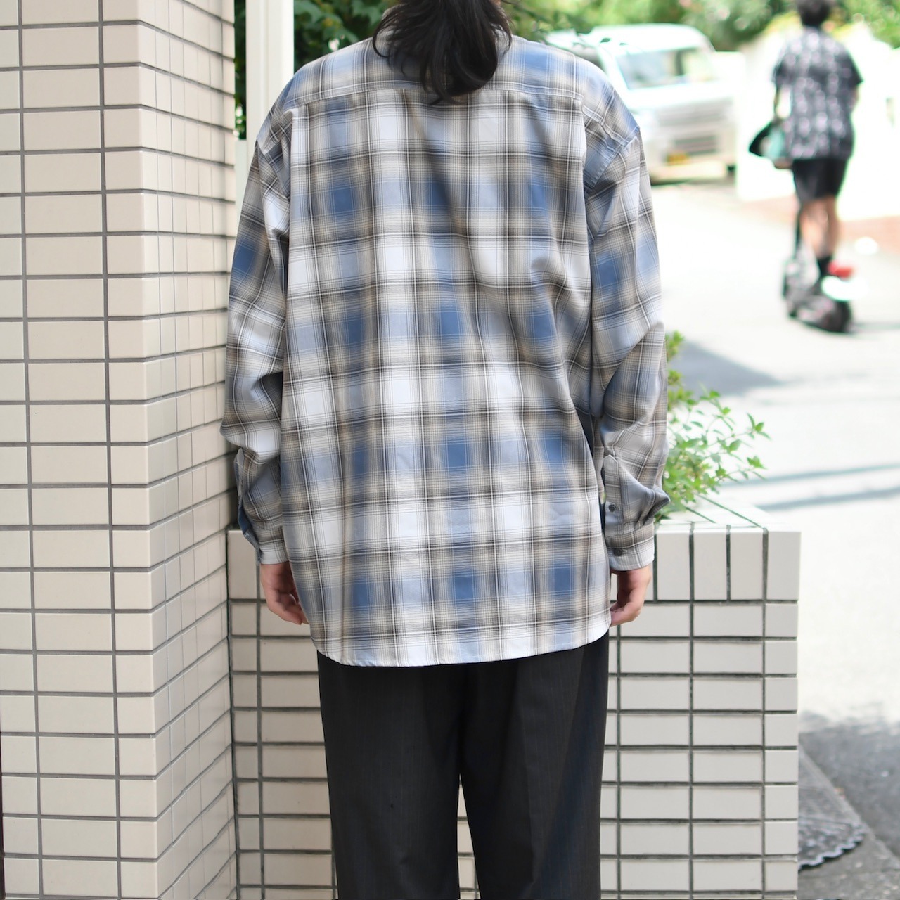 cotton ombre check shirt