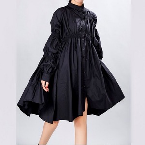 lantern sleeve pleated dress　　　1-380