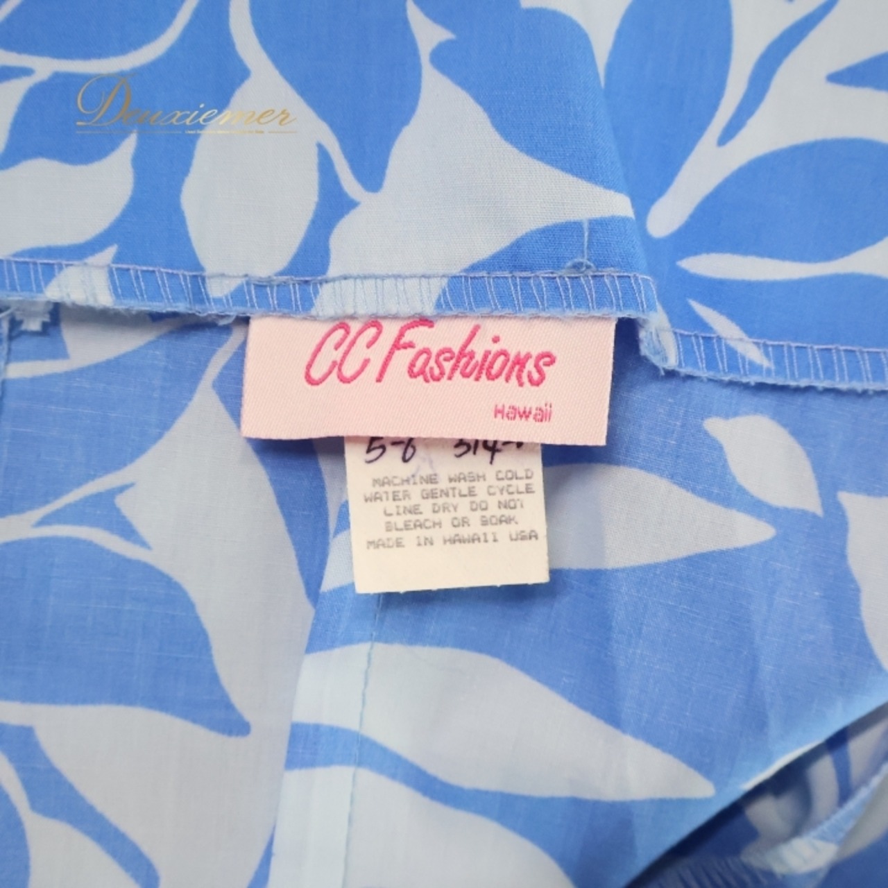 フラダンス 衣装 ワンピース ドレス ブルー系 CC Fashions ハワイ製 ハワイアンプリント アロハ フラ ダンス レッスン 練習 花柄 キャミソール さわやか 華やか 鮮やか かわいい おしゃれ 上品 ホワイト系 青 水色 白 フラダンス衣装 リゾート カジュアル ロングドレス おしゃれワンピース 舞台衣装 清涼感