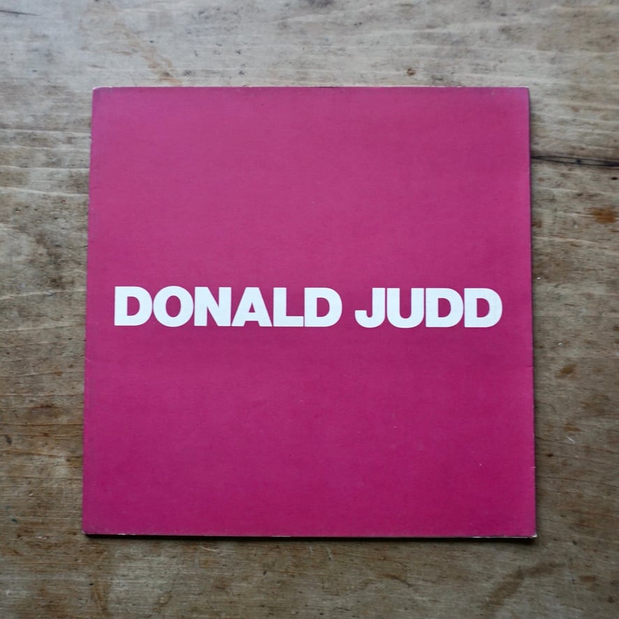 【絶版中古書】ドナルド・ジャッド　DONALD JUDD 　ギャラリーワタリ　1978 [310195449]