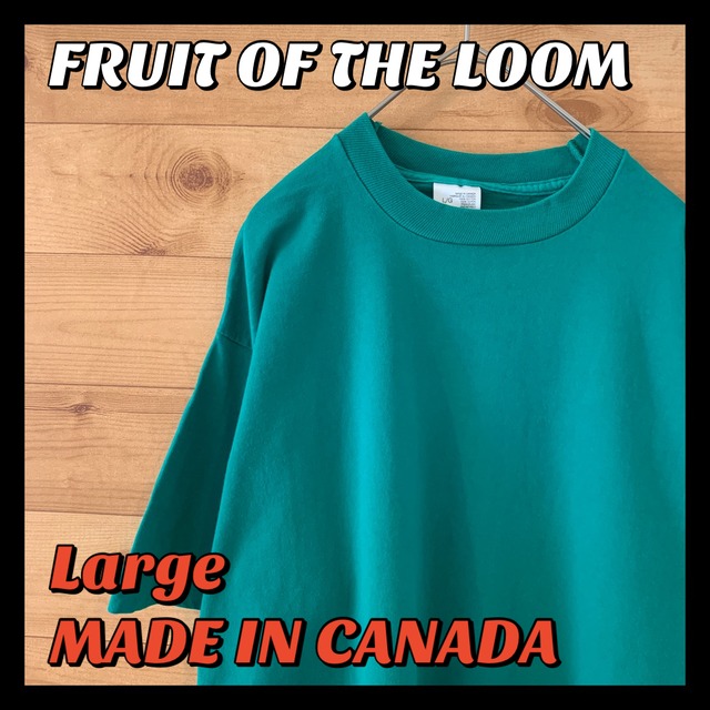 【FRUIT OF THE LOOM】無地 シングルステッチ Tシャツ カナダ製 アメリカ古着