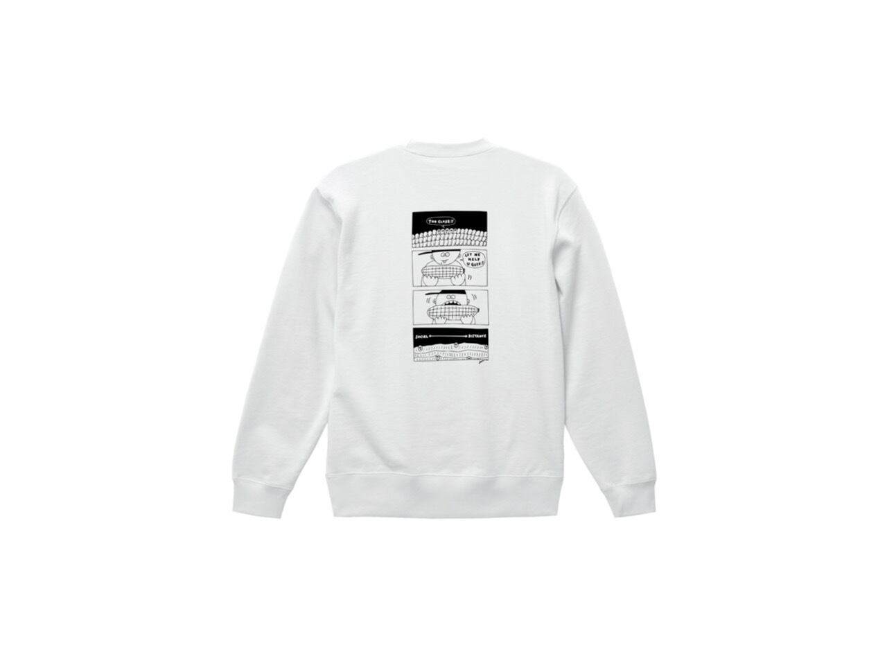 SHI × coguchi Corn SD sweat (WH/BLK)