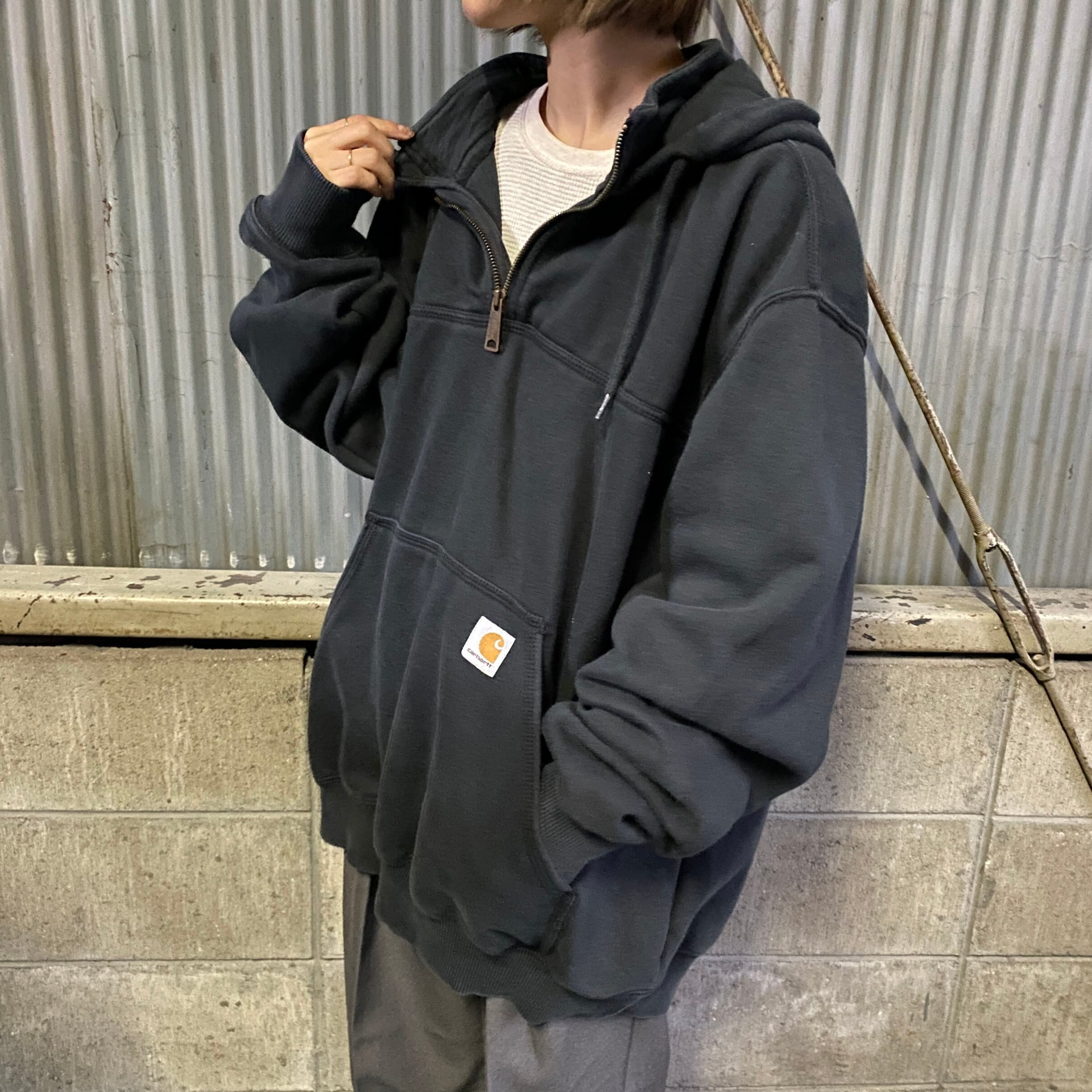 Carhartt カーハート ハーフジップ モックネック スウェットパーカー  