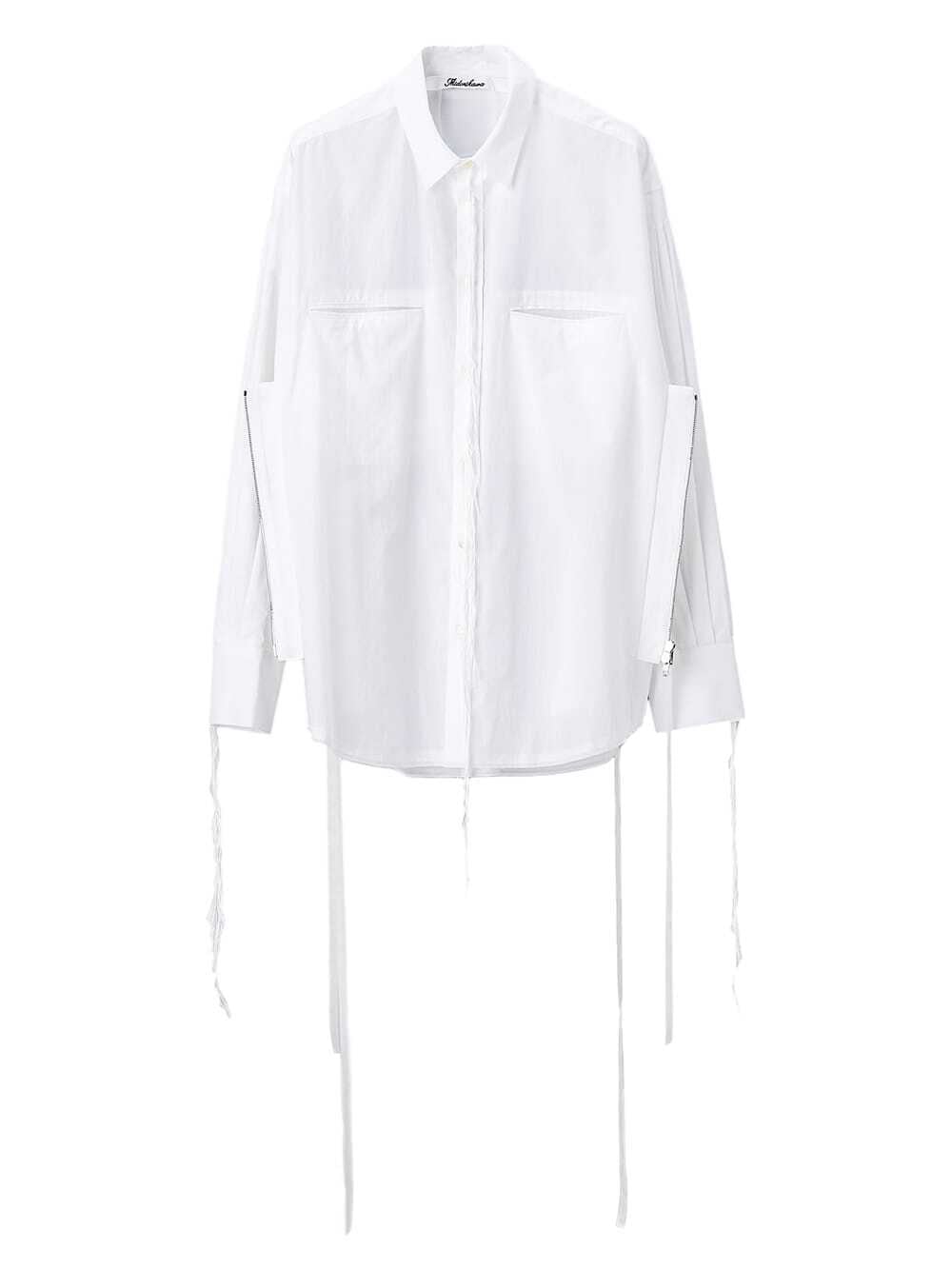 24SS】Midorikawa WAIST ZIP SHIRT (WHITE) MID24SS-SH04 | IAAAM