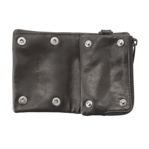 153AWA02 Leather micro wallet 'minimal' shine 2 ショートウォレット