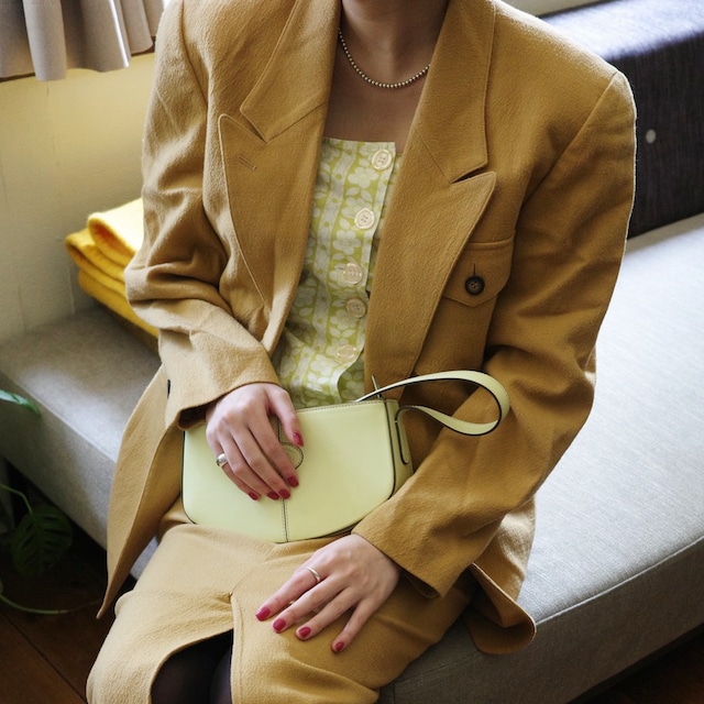 Set up  yellow Tailored Jacket and Skirt