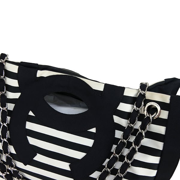 その他 CHANEL カーディガン - シルク、ブラック、シルバー & グリーン