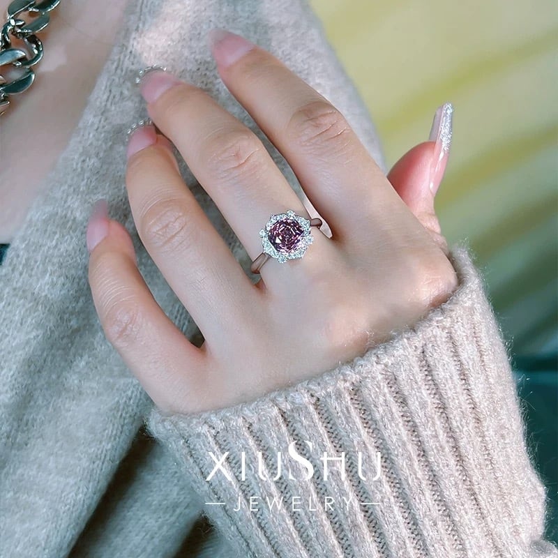 ローズ パープルピンク 高炭素ダイヤモンド ピンク キラキラ