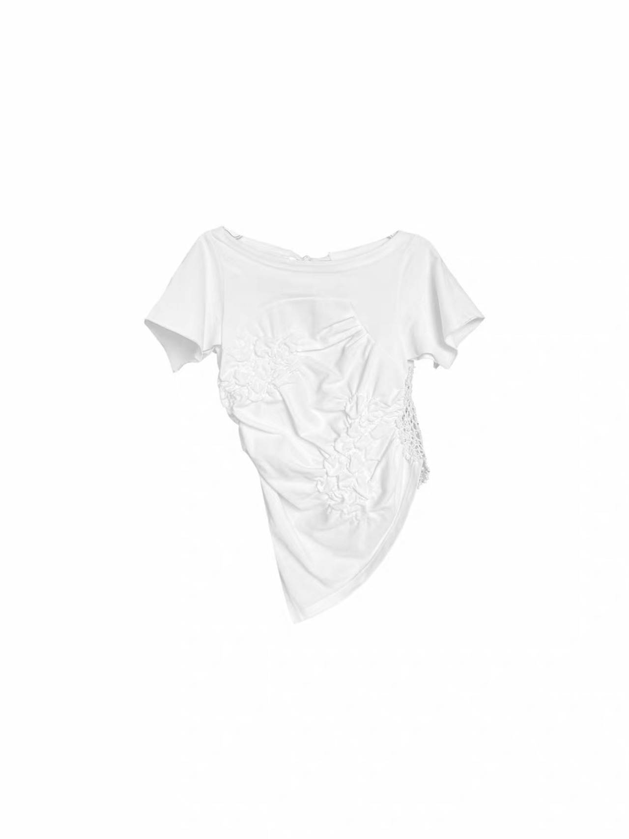 【Vestige】Lace Panel Tee /010022