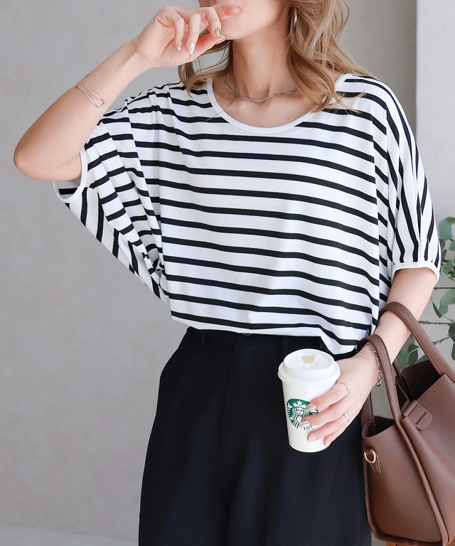 ワイドスリーブドルマンTシャツ