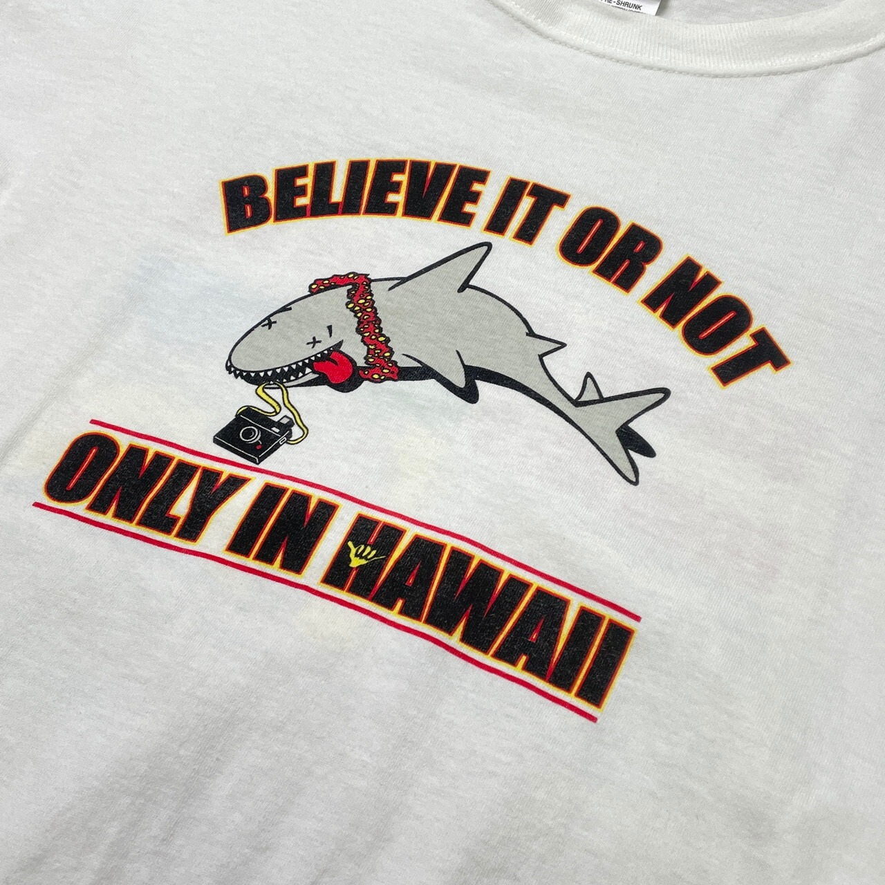 00年代 ONLY IN HAWAII プリントTシャツ サメ アニマル アート メンズ 