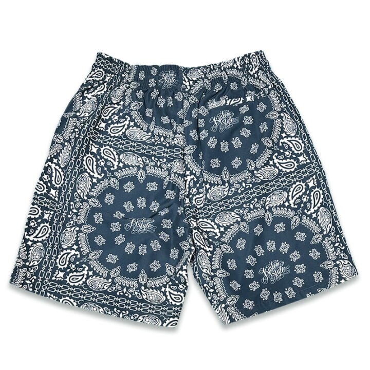 KUSTOMSTYLE -NORM BANDANA- BOARD SHORTS (Navy)) | Addiction Store