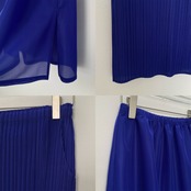 【受注予約：7月中旬入荷予定】pleated 【SK】/blue