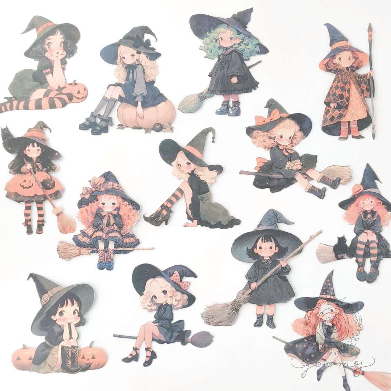 魔女イラストシール 1 <S1081>