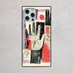 受注生産 iPhoneケース 赤黒ブラシのZINEコラージュ｜紙もの風 ZINE022A