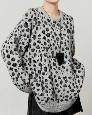Leopard Pattern Kniit Pullover 504254