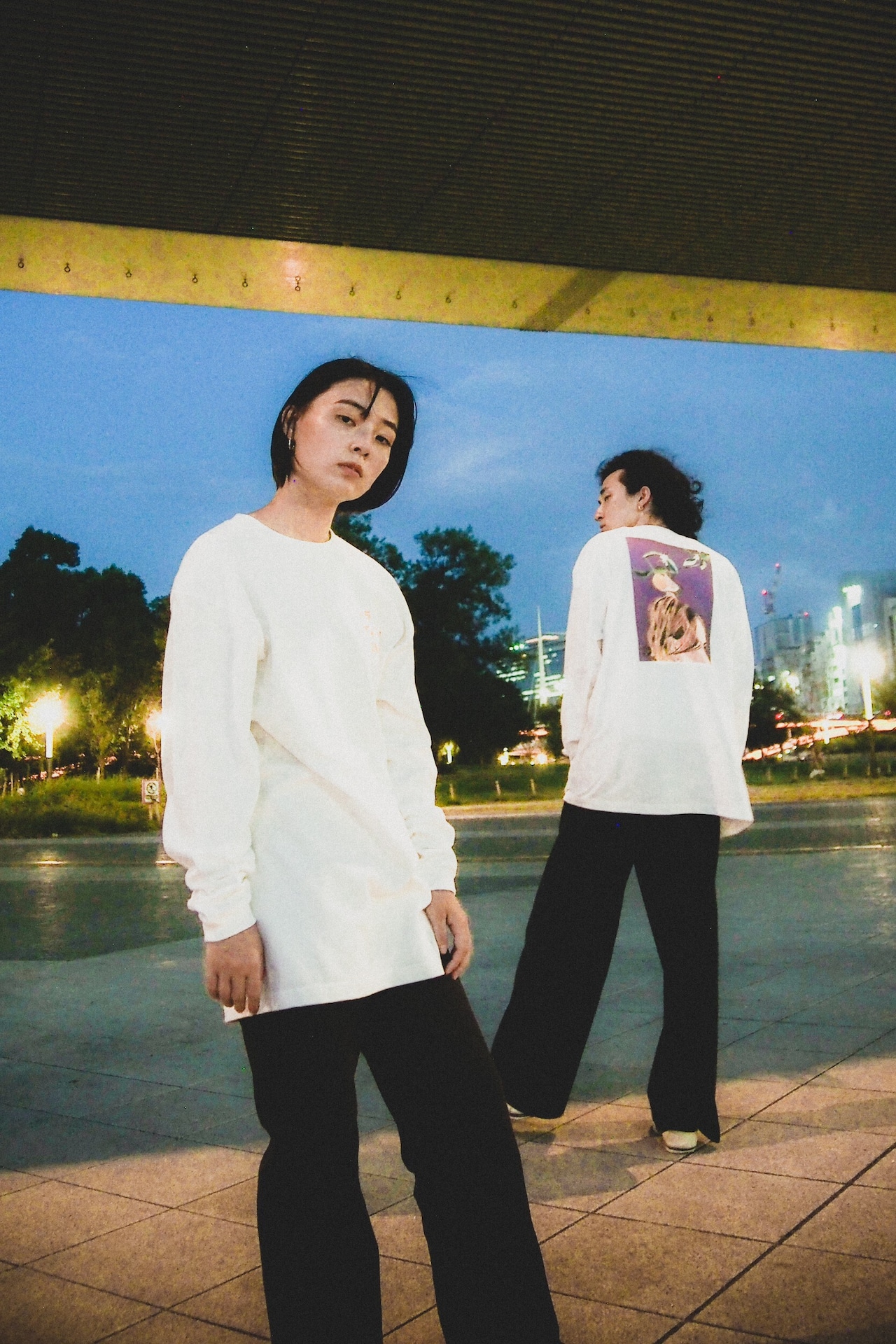 4.5TATAMI flower long sleeve WHITE