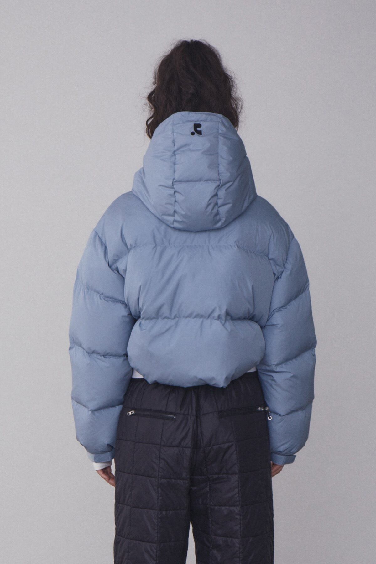 rest & recreation] RR HOOD SHORT DOWN JACKET - BLUE 正規韓国